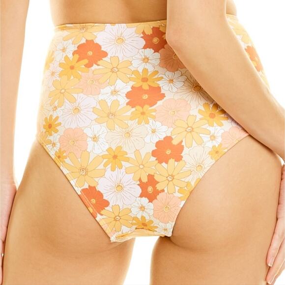 NWT Charlie Holiday Marty High Waist Retro 70s Daisy Floral Bikini Bottom size M - Picture 4 of 12